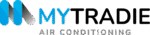 Blue and gray MyTradie Air Conditioning logo for Sydney air conditioning services.